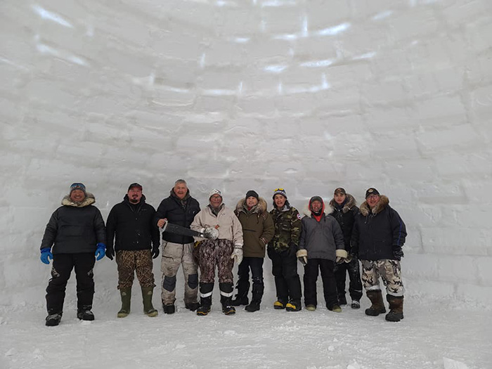 Caption: QAGGIQ 2021's builders. Photo by Alex Flaherty.